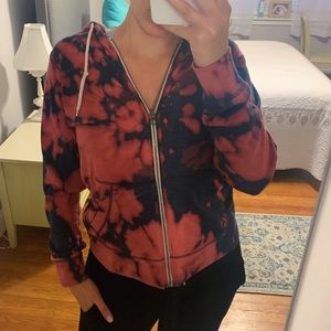 Tie dye zip up hoodie